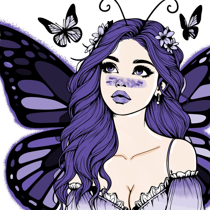 butterfly fairy realistic girl