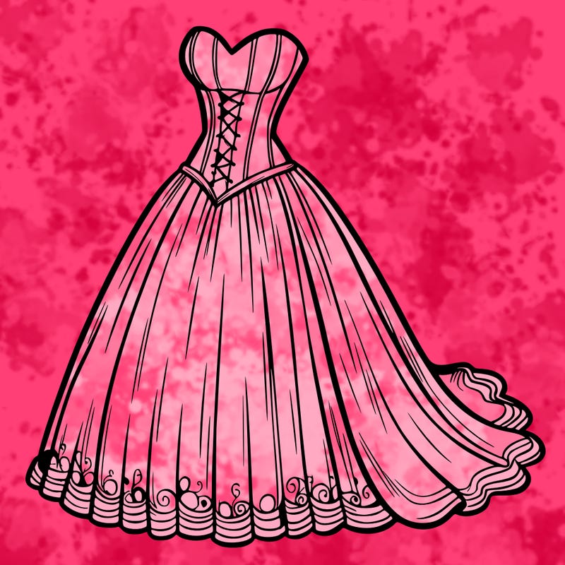 wedding dress-corset and a long and flowy skirt