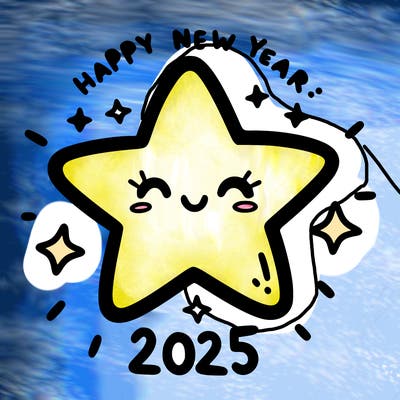 happy new year 2025 star wish