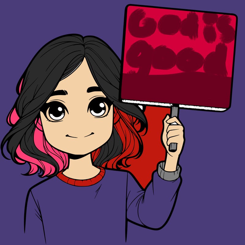 realistic girl holding up a sign