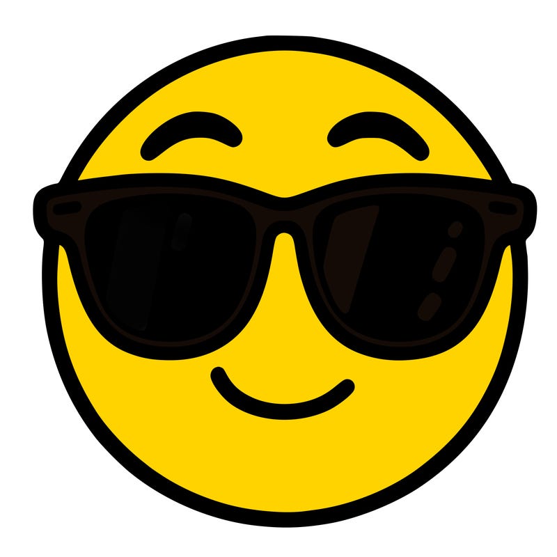 emoji with sunglasses