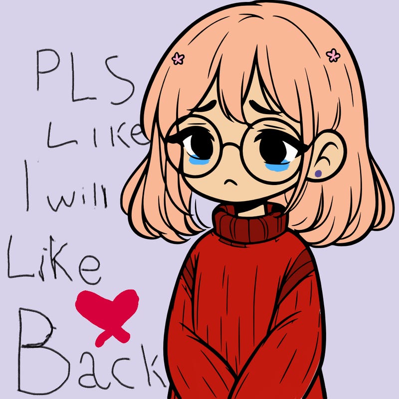 sad girl with glasses in a sweater