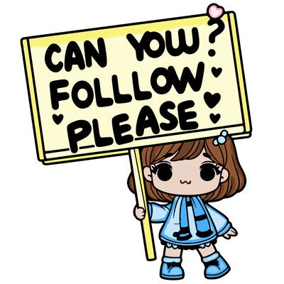a girl with a sign saying can you follow me please