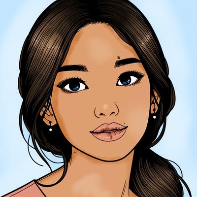 beautiful realistic asian woman