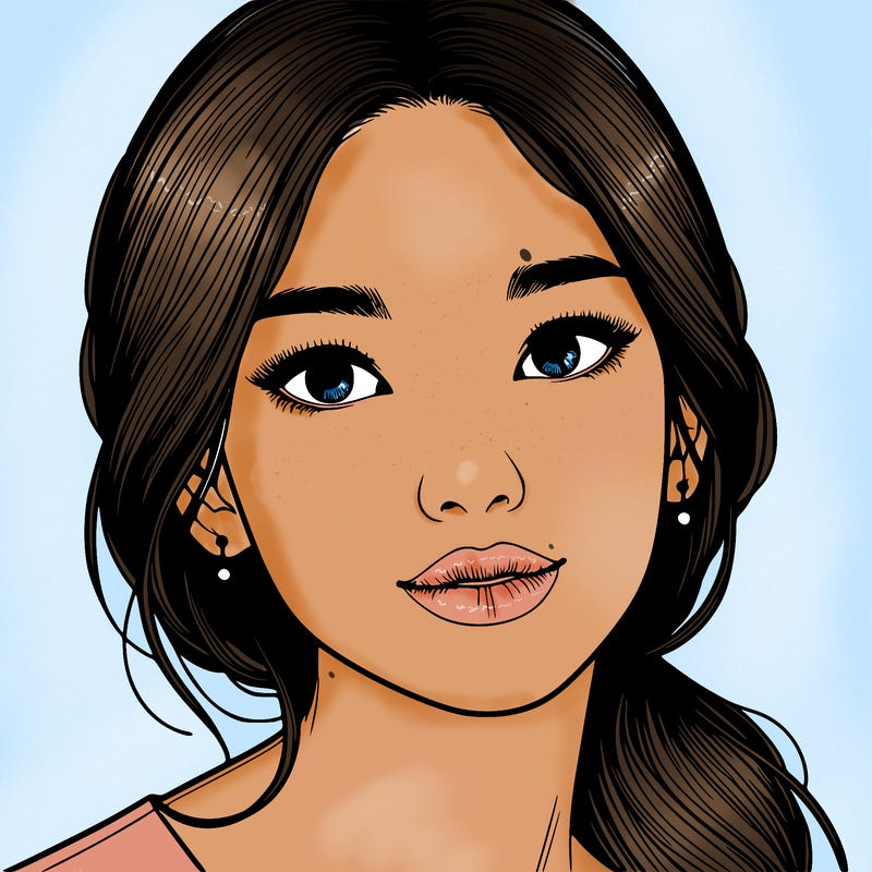 beautiful realistic asian woman