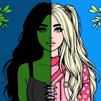 realistic girl split