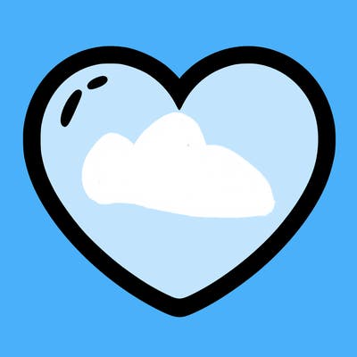 a blank heart