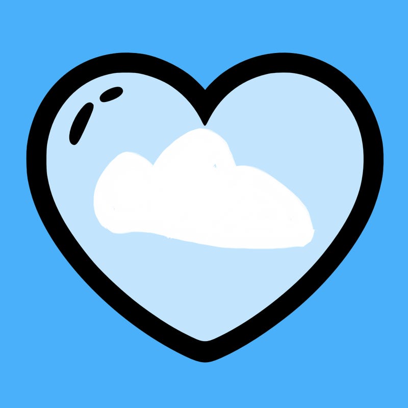 a blank heart