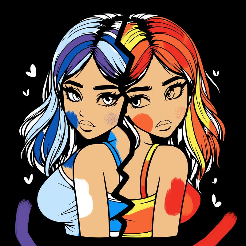 realistic girl split