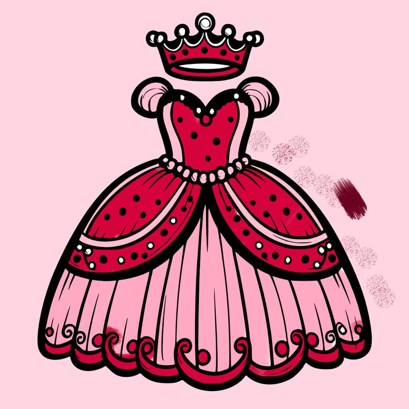 gown with tiara