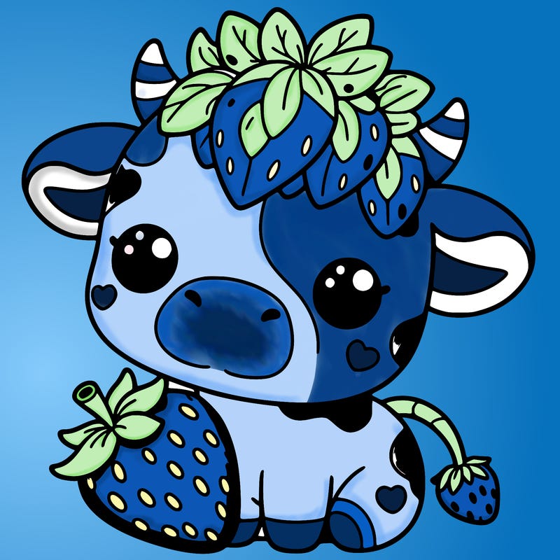 cute strawberry cow