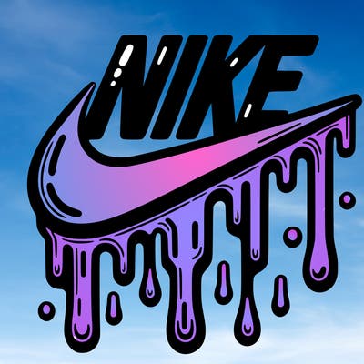 dripping nike logo
