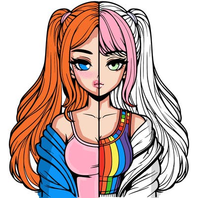 realistic girl split