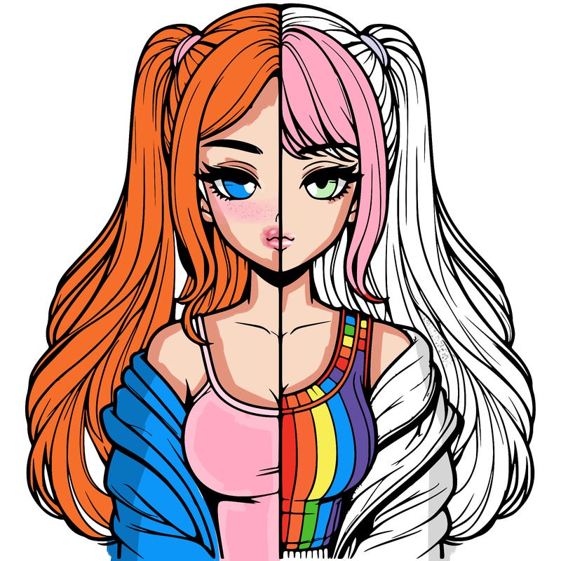 realistic girl split