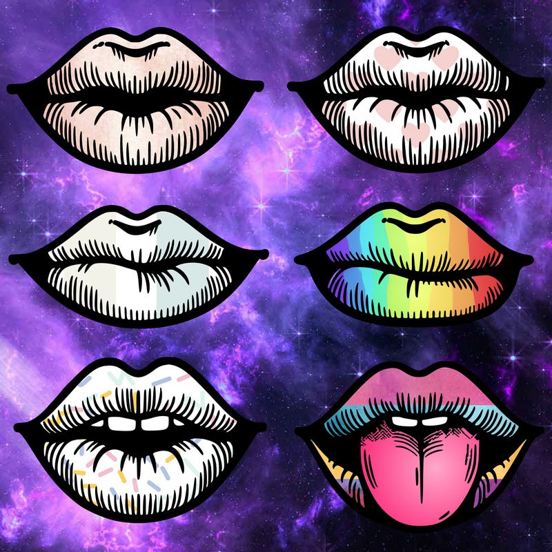 split lips in four parts