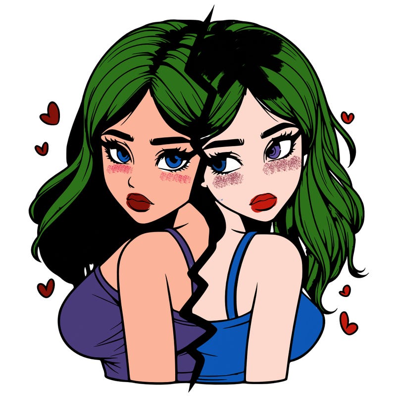 realistic girl split