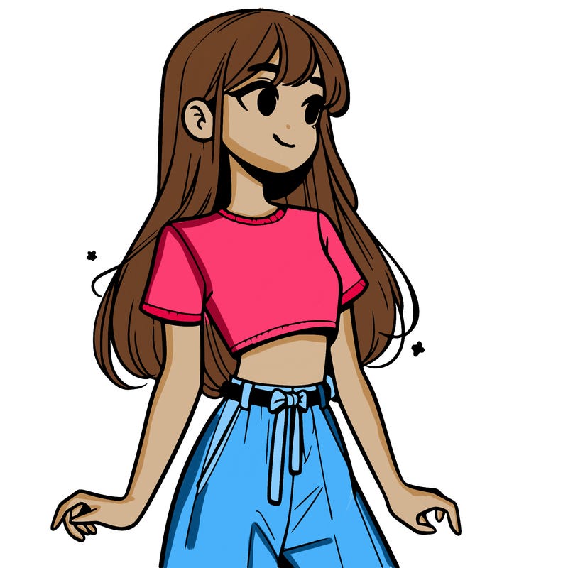 girl in a cute crop top