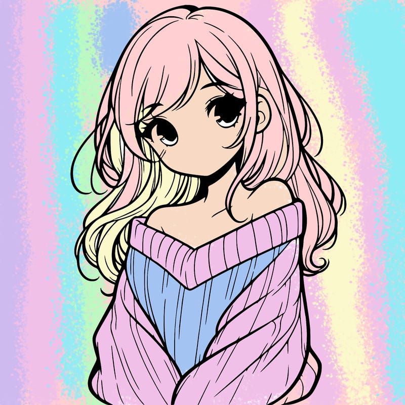 shy pretty girl wearing a sweater that is falling off one shoulder portrait