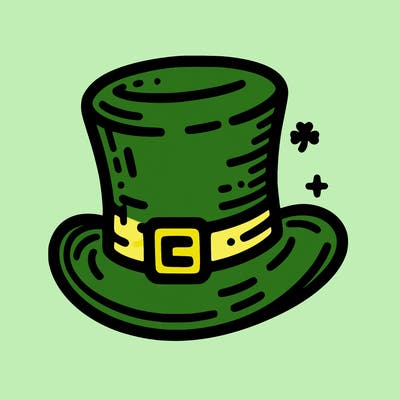 st patrick hat with thin lines
