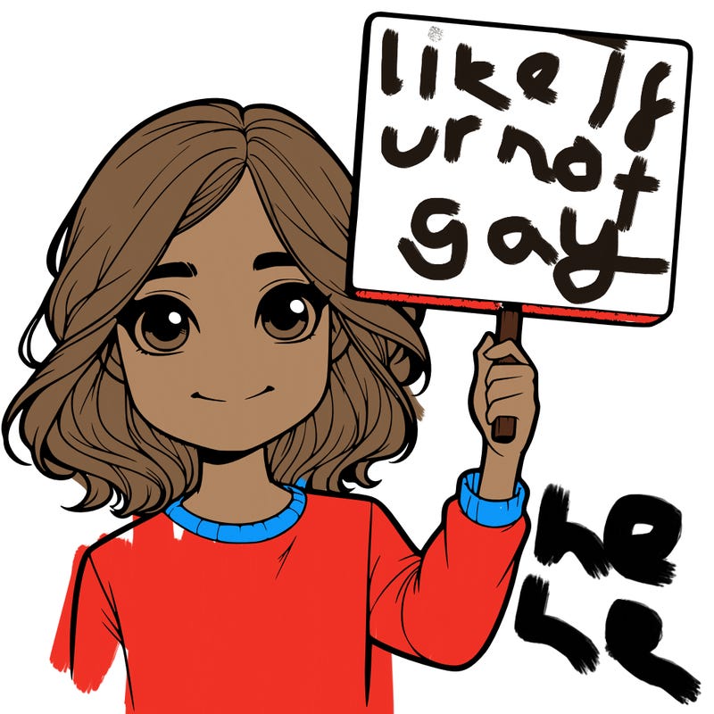 realistic girl holding up a sign