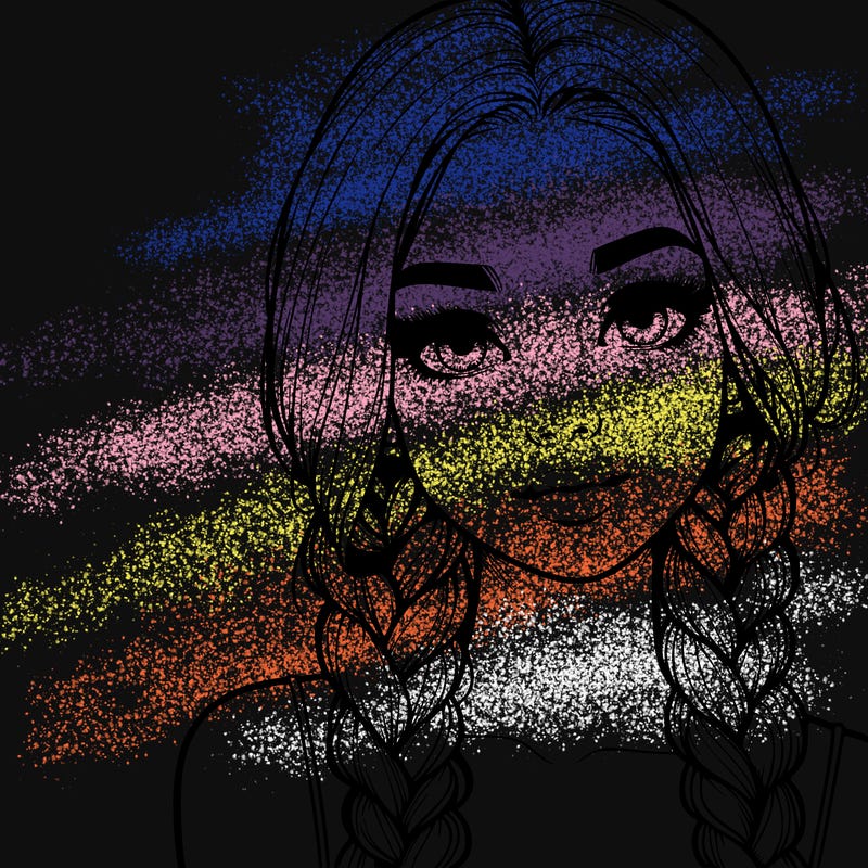 realistic girl with braids