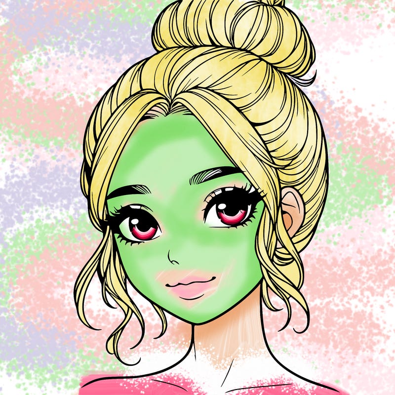 realistic pretty girl with hair in bun