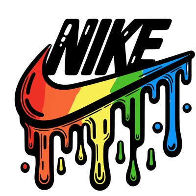 dripping nike logo