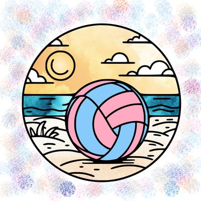volleyball on a beach