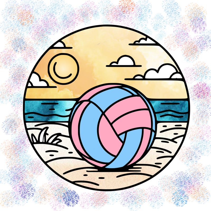 volleyball on a beach