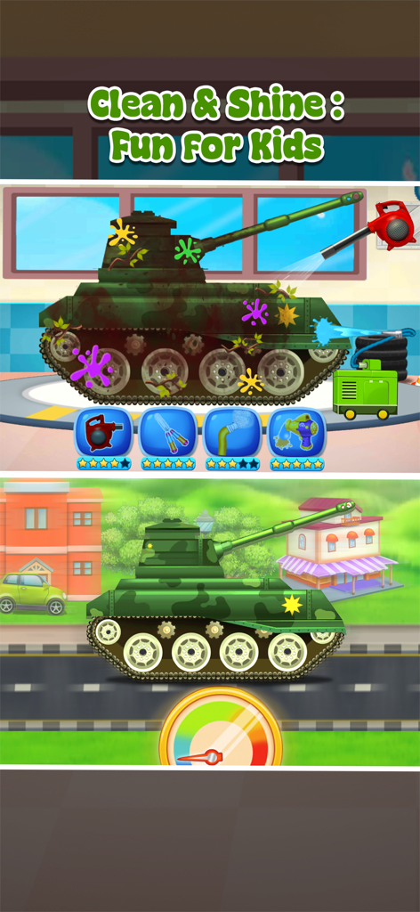 Kiddo Space Toddler Training - Interactive tank cleaning and driving activity for toddlers in Kiddospace