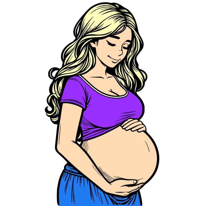 woman heavily pregnant realistic