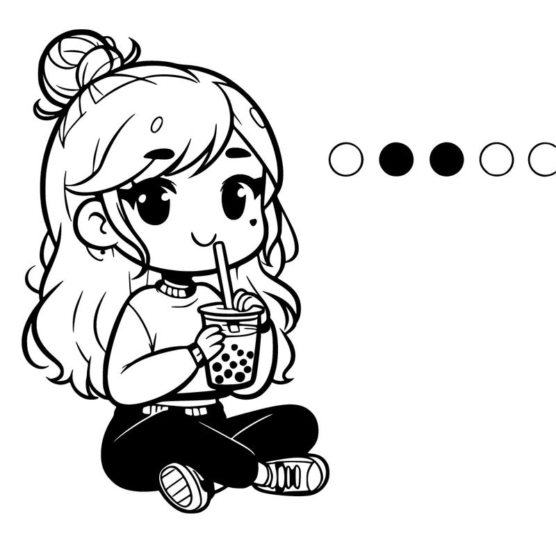 girl drinking boba