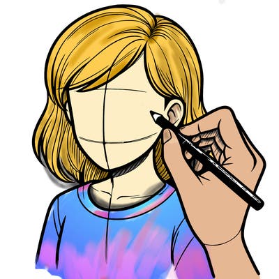 drawing a realistic person