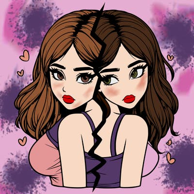 realistic girl split