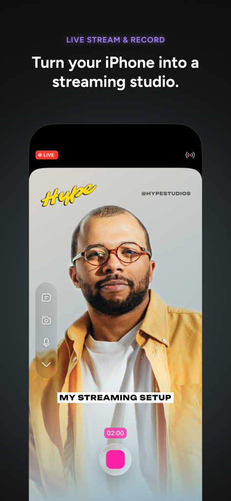 Detail: AI Video Editor - Detail AI Video Editor live streaming and recording interface on iPhone