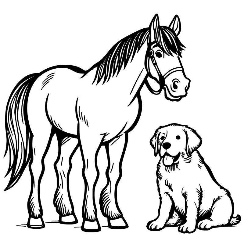 horse and dog