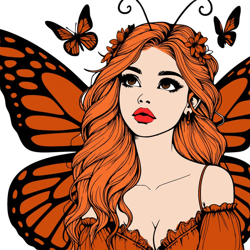 butterfly fairy realistic girl