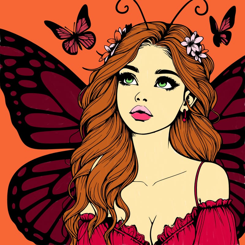 butterfly fairy realistic girl
