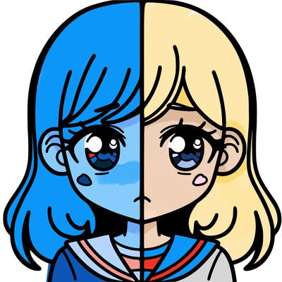 a split of a girl