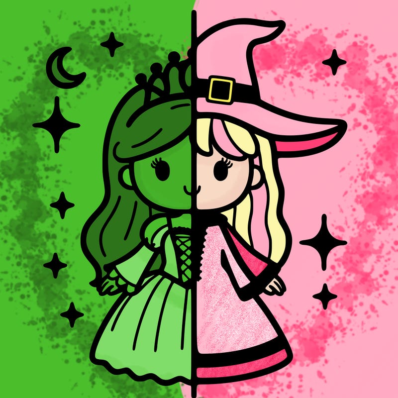 split princess and witch