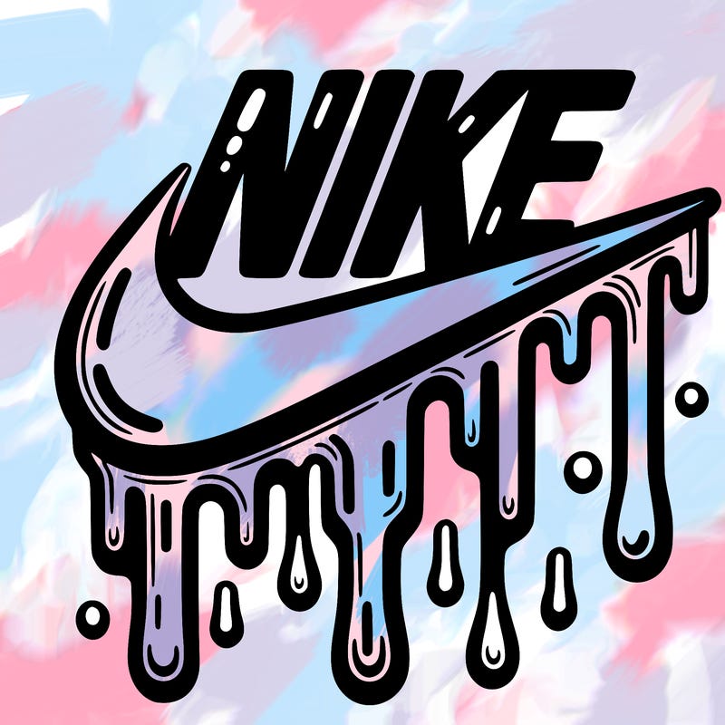 dripping nike logo