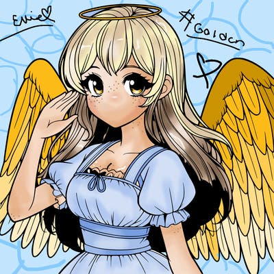 angle girl realistic
