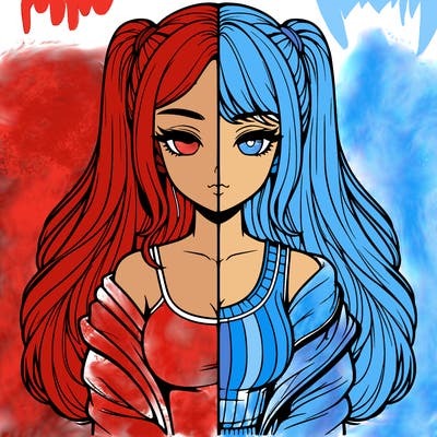 realistic girl split