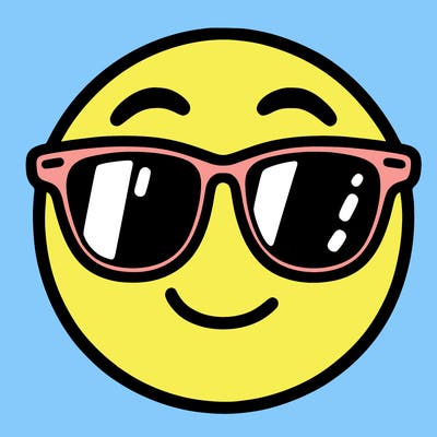 emoji with sunglasses