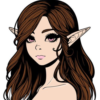 elf girl realistic dark fantasy