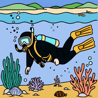 scuba diverse in the ocean