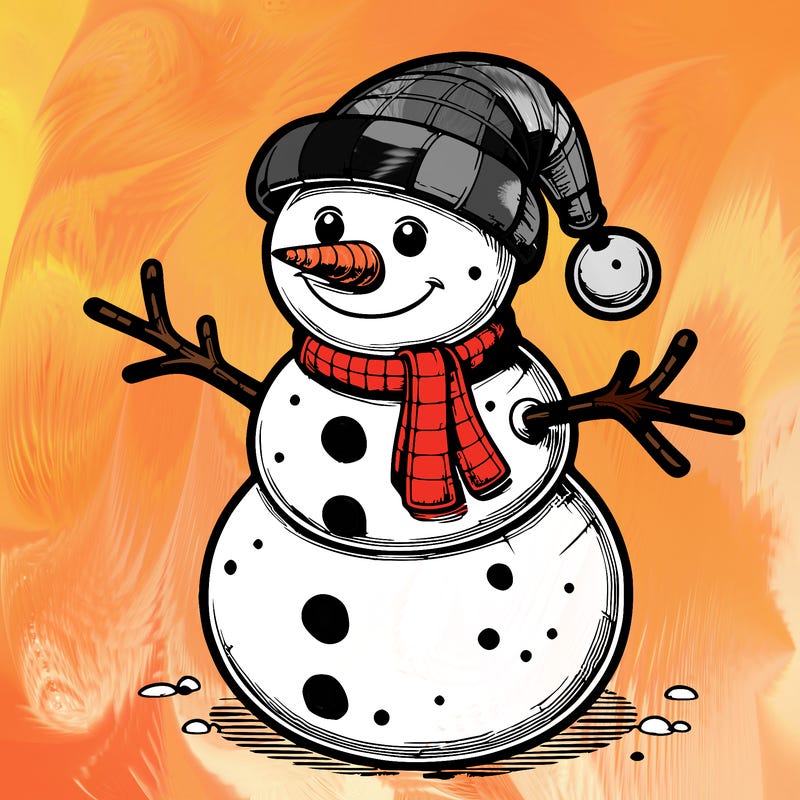 realistic christmas snowman