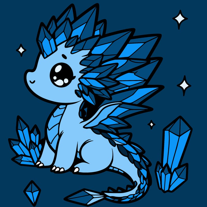little cute crystal dragon
