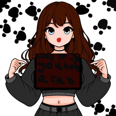 girl holding a blank sign in a long sleeve crop top