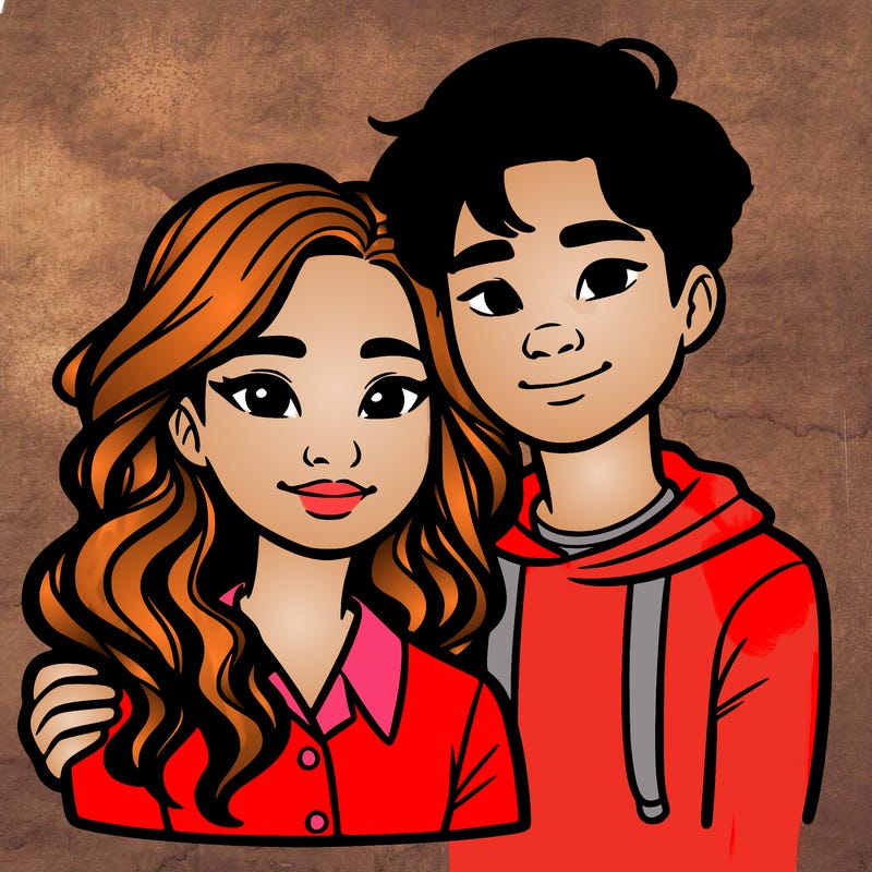 black woman and asian man couple